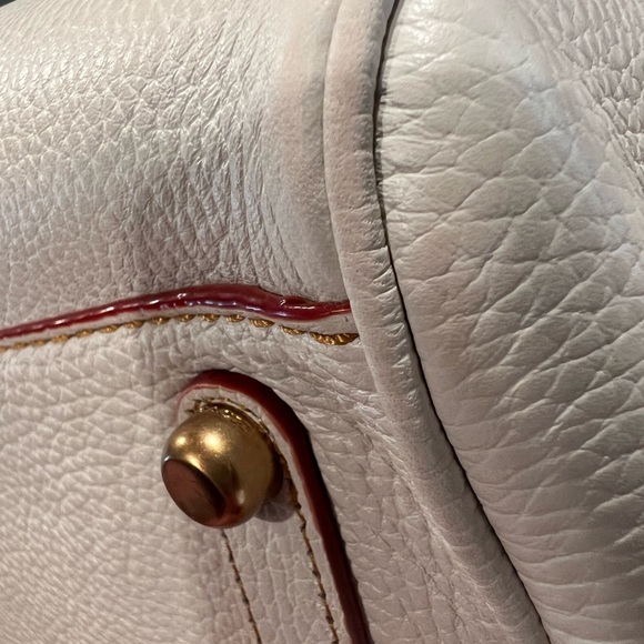 Coach Rogue Satchel in Chalk White pebbled leather old brass hardware. - Picture 15 of 16